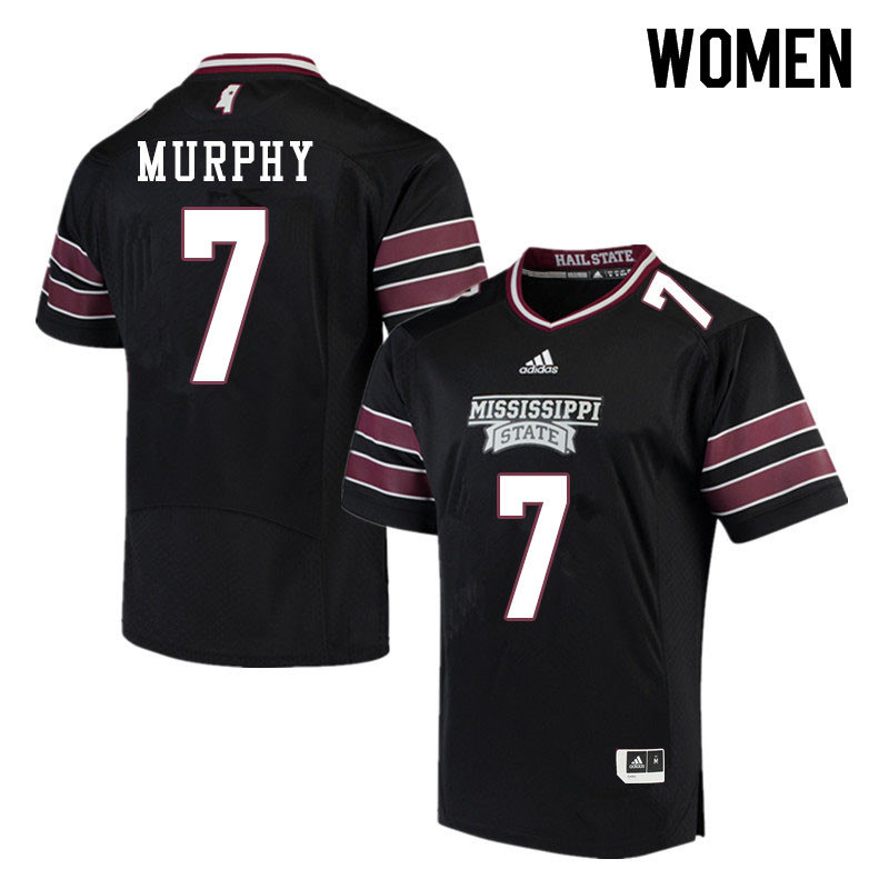 Women #7 Marcus Murphy Mississippi State Bulldogs College Football Jerseys Sale-Black - Click Image to Close